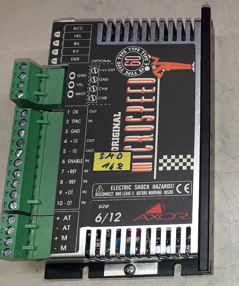 AXOR Industries Microspeed DC Motor Servo Drive MCS-060-10/20 MCS-060-6/12 korjaus
